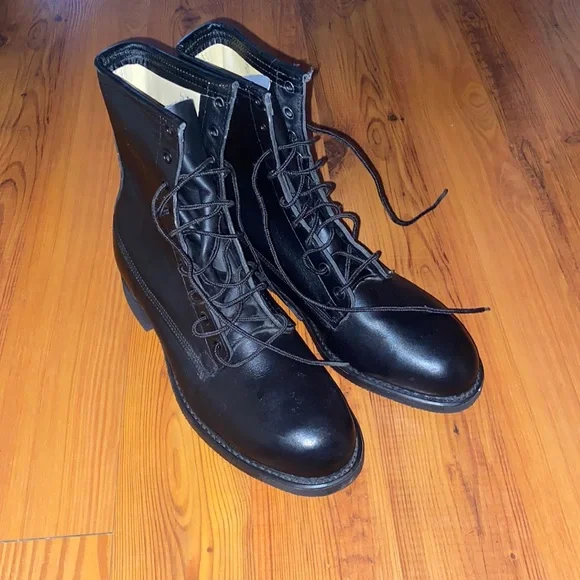 1981 Addison Shoe Company Military Steal Toe Boots | Size: 7.5” Vintage 60 main image 4